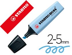 Rotulador stabilo boss fluorescente 70 pastel azul ventoso