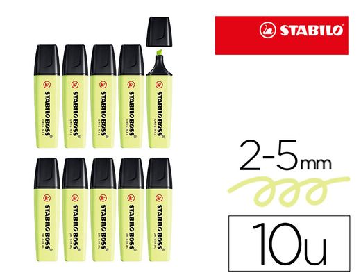 Rotulador stabilo boss fluorescente 70 pastel chispa de lima