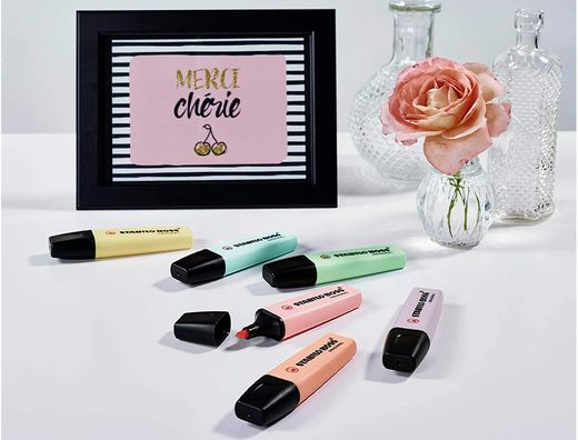 Rotulador stabilo boss fluorescente 70 pastel deskset estuche de 15 unidades colores surtidos