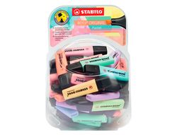 Rotulador stabilo boss fluorescente 70 pastel expositor bombonera de 60 unidades colores surtidos