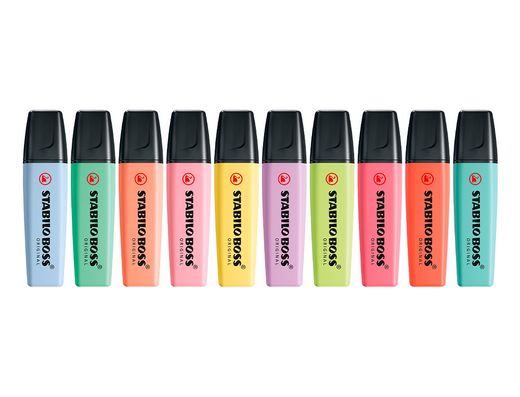 Rotulador stabilo boss fluorescente 70 pastel expositor bombonera de 60 unidades colores surtidos