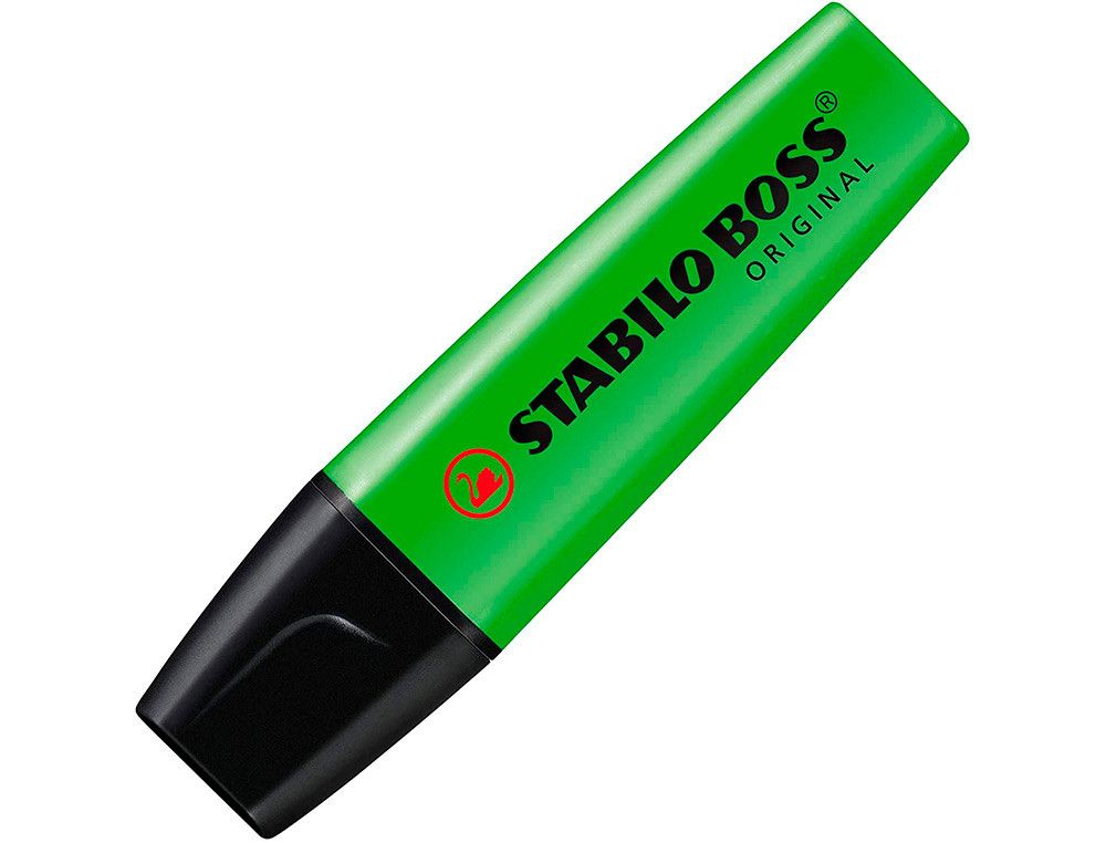 Rotulador stabilo boss fluorescente 70 verde estuche de 4 unidades
