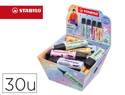Rotulador stabilo boss fluorescente original pastel by ju schnee expositor bombonera de 30 unidades