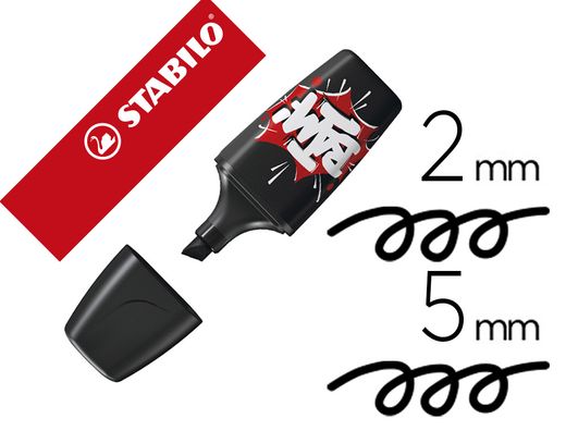 Rotulador stabilo boss mini fluorescente by snooze one negro