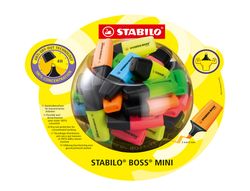 Rotulador stabilo boss mini fluorescente expositor bombonera de 50 unidades colores surtidos