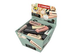 Rotulador stabilo boss pastel fluorescente 70 nature colors expositor cesta de 30 unidades colores surtidos