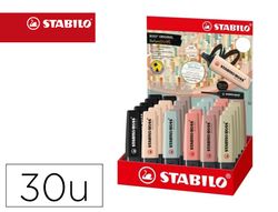 Rotulador stabilo boss pastel fluorescente 70 nature colors expositor de 30 unidades colores surtidos