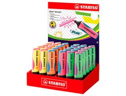 Rotulador stabilo boss splash 75 expositor sobremesa de 30 unidades colores surtidos
