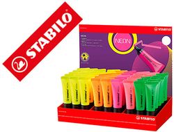 Rotulador stabilo fluorescente 72 neon expositor de 45 unidades colores surtidos