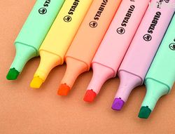 Rotulador stabilo fluorescente swing cool color pastel bolsa de 6 unidades colores surtidos