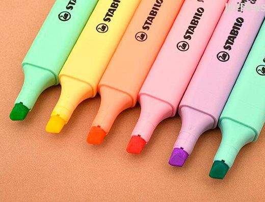 Rotulador stabilo fluorescente swing cool color pastel bolsa de 6 unidades colores surtidos
