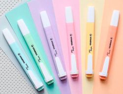 Rotulador stabilo fluorescente swing cool color pastel bolsa de 6 unidades colores surtidos