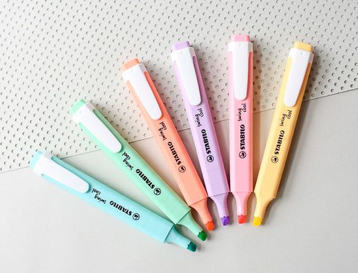 Rotulador stabilo fluorescente swing cool color pastel bolsa de 6 unidades colores surtidos