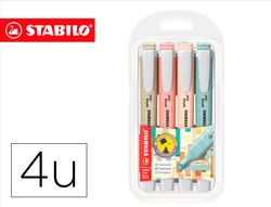 Rotulador stabilo fluorescente swing cool nature colors estuche de 4 unidades colores surtidos