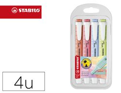 Rotulador stabilo fluorescente swing cool pastel estuche de 4 unidades colores surtidos ref. 275/4-08-1
