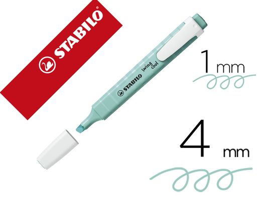 Rotulador stabilo fluorescente swing cool pastel turquesa