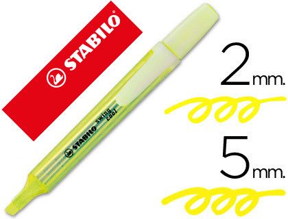 Rotulador stabilo marcador fluorescente swing cool amarillo