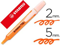 Rotulador stabilo marcador fluorescente swing cool naranja