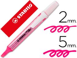 Rotulador stabilo marcador fluorescente swing cool rosa