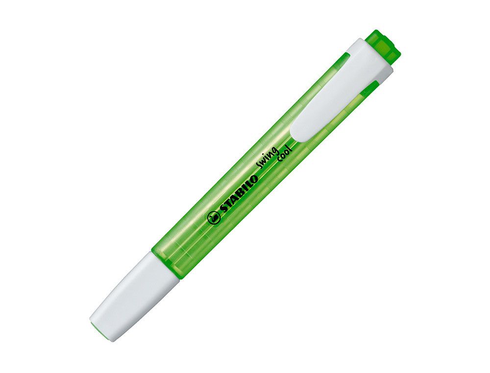 Rotulador stabilo marcador fluorescente swing cool verde
