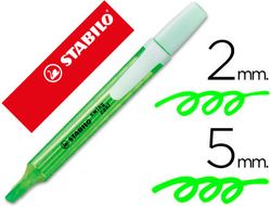 Rotulador stabilo marcador fluorescente swing cool verde