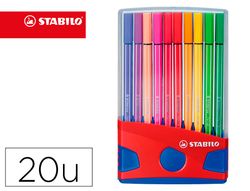 Rotulador Stabilo Pen 68 estuche plástico (20 unidades)