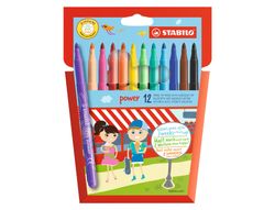 Rotulador Stabilo Power Caja de 12 Colores