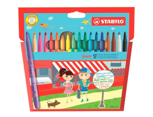 Rotulador Stabilo Power Caja de 18 Colores