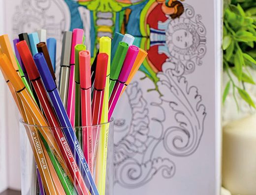 Rotulador stabilo punta de fibra pen 68 arty estuche rollerset de 25 unidades colores surtidos