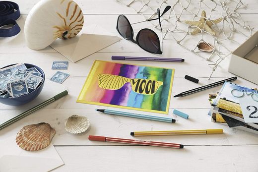 Rotulador stabilo punta de fibra pen 68 arty estuche rollerset de 25 unidades colores surtidos