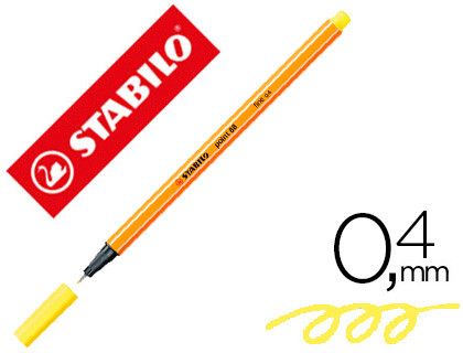 Rotulador stabilo punta de fibra point 88 amarillo limon 0,4 mm