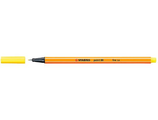 Rotulador stabilo punta de fibra point 88 amarillo limon 0,4 mm