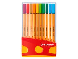 Rotulador Stabilo Punta de Fibra Point 88 Color Parade Estuche de 20 Rotuladores