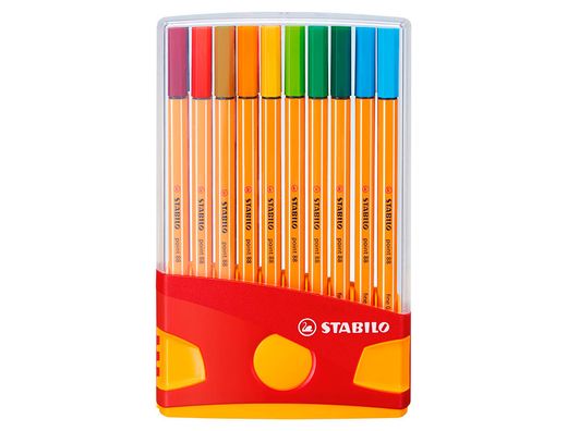 Rotulador Stabilo Punta de Fibra Point 88 Color Parade Estuche de 20 Rotuladores