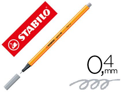 Rotulador stabilo punta de fibra point 88 gris azulado claro 0,4 mm