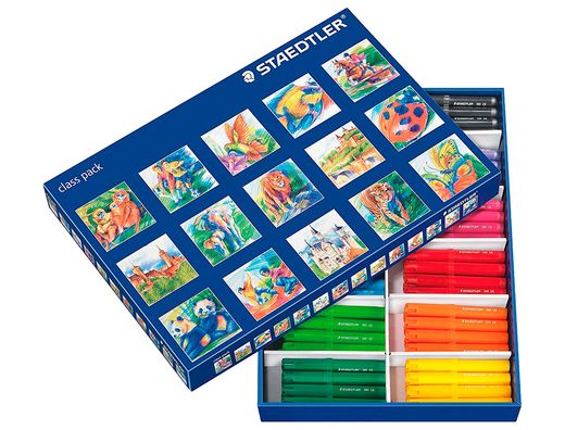 Rotulador staedtler color jumbo trazo 3 mm caja de 144 unidades surtidas 12 x color