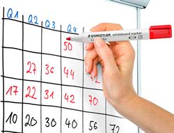 Rotulador staedtler lumocolor 351 para pizarra blanca punta redonda 2 mm recargable caja de 10 unidades colores