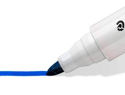 Rotulador staedtler lumocolor 351 para pizarra blanca punta redonda 2 mm recargable color azul