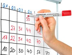 Rotulador staedtler lumocolor 351 para pizarra blanca punta redonda 2 mm recargable color rojo