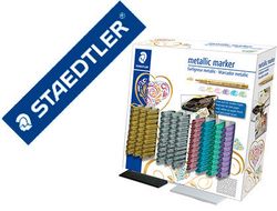 Rotulador staedtler metalico 8323 expositor sobremesa de 100 unidades colores surtidos