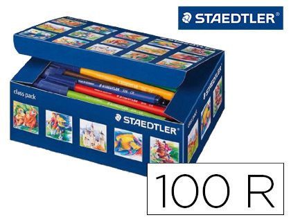 Rotulador staedtler noris club caja de 100 unidades surtidas 10 x color