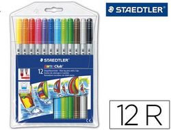 Rotulador Staedtler Noris Club Doble Punta Caja de 12 Colores Surtidos