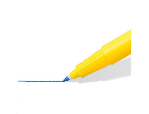 Rotulador staedtler noris writing pen 307 tinta base de agua punta fina trazo 0,6 mm azul