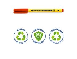 Rotulador staedtler noris writing pen 307 tinta base de agua punta fina trazo 0,6 mm rojo