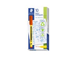 Rotulador staedtler noris writing pen 307 tinta base de agua punta fina trazo 0,6 mm rojo