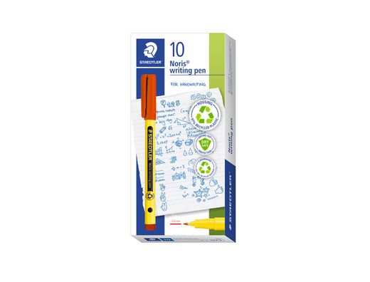 Rotulador staedtler noris writing pen 307 tinta base de agua punta fina trazo 0,6 mm rojo