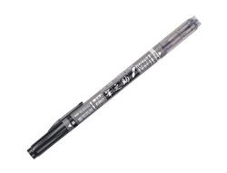 Rotulador tombow fudenosuke tinta base de agua doble punta blanda color gris/negro