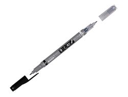 Rotulador tombow fudenosuke tinta base de agua doble punta blanda color gris/negro