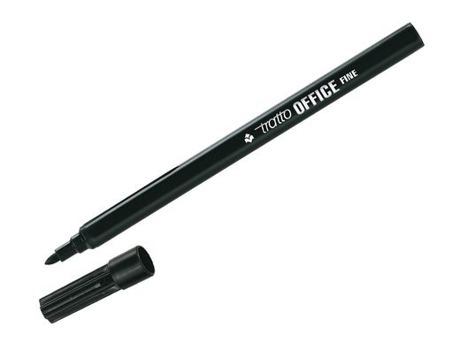 Rotulador tratto office fine punta de fibra trazo 0,7 mm negro