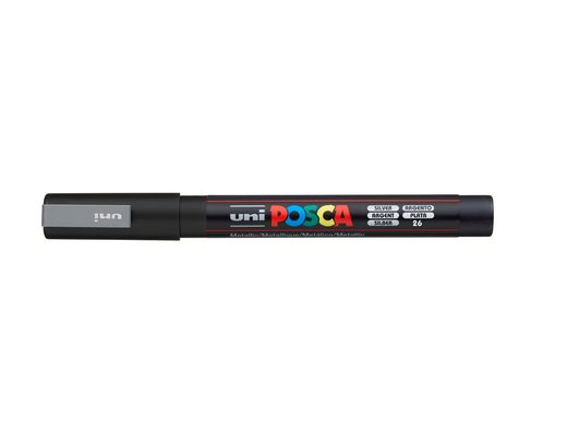 Rotulador uni posca 0,9 - 1,3 mm pc-3m plata